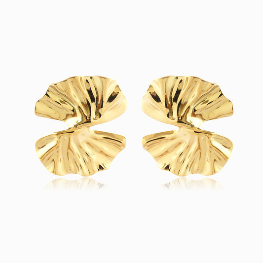 Brincos Geométricos 41x38mm BR1383 - Aço Inox Dourado