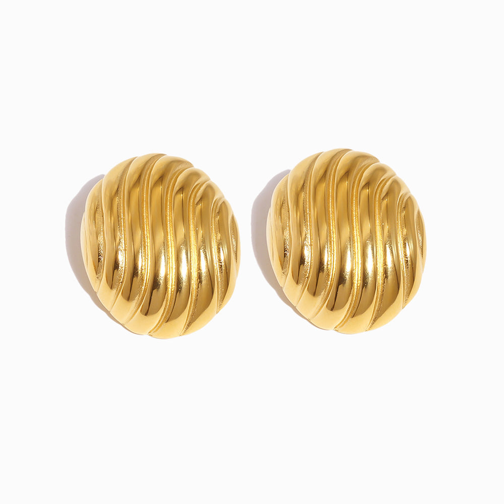 Brincos Geométricos 32x27mm BR1398 - Aço Inox