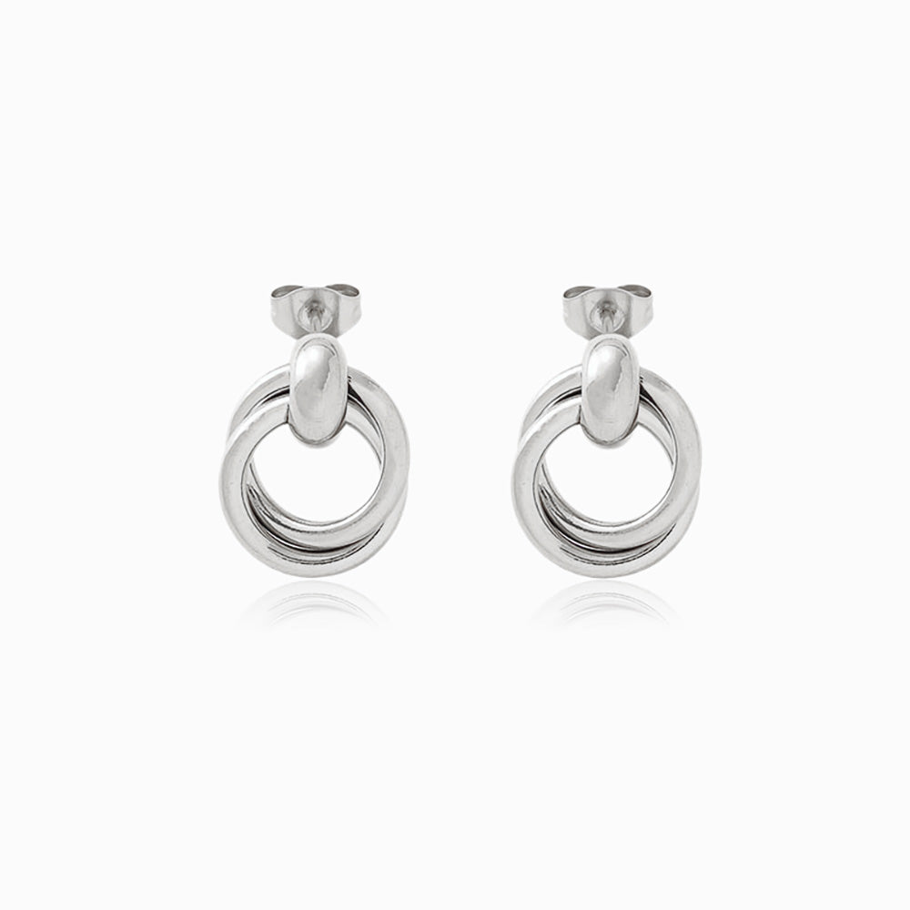 Brincos Geométricos 17x13mm BR1481 - Aço Inox Prateado