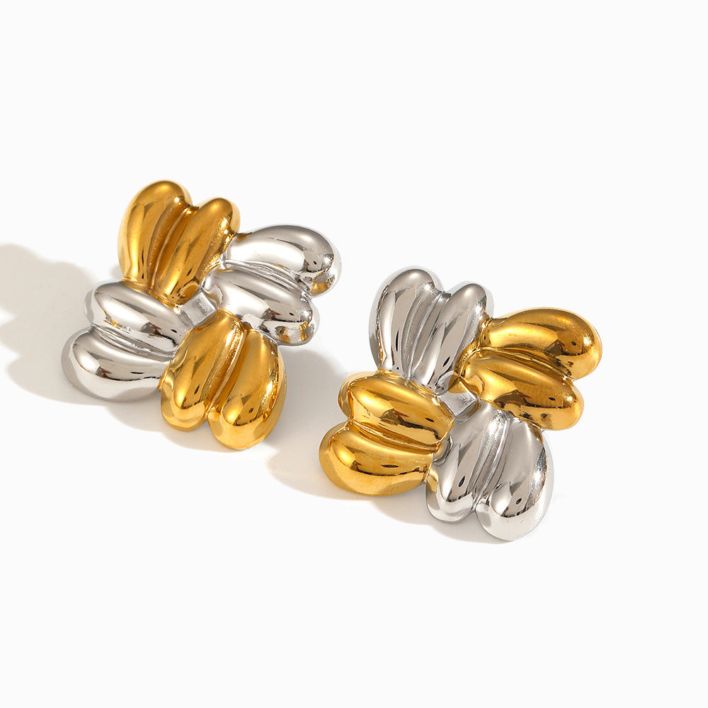 Brincos Geométricos 27mm BR1489 - Aço Inox