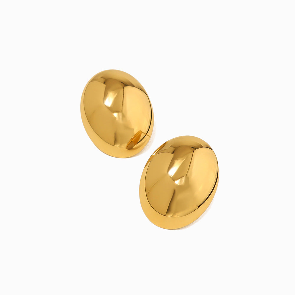 Brincos Geométricos 23x18mm BR1510 - Aço Inox Dourado