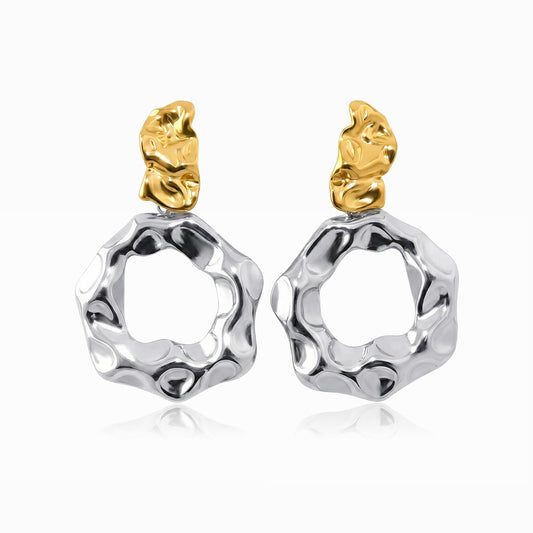 Brincos Geométricos 45x30mm BR1543 - Aço Inox