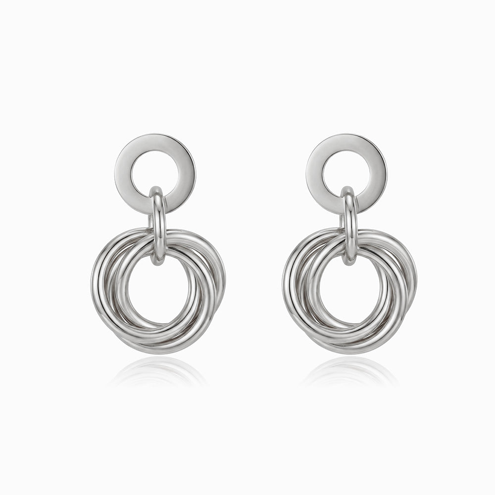 Brincos Geométricos 25x18mm BR3065 - Aço Inox Prateado