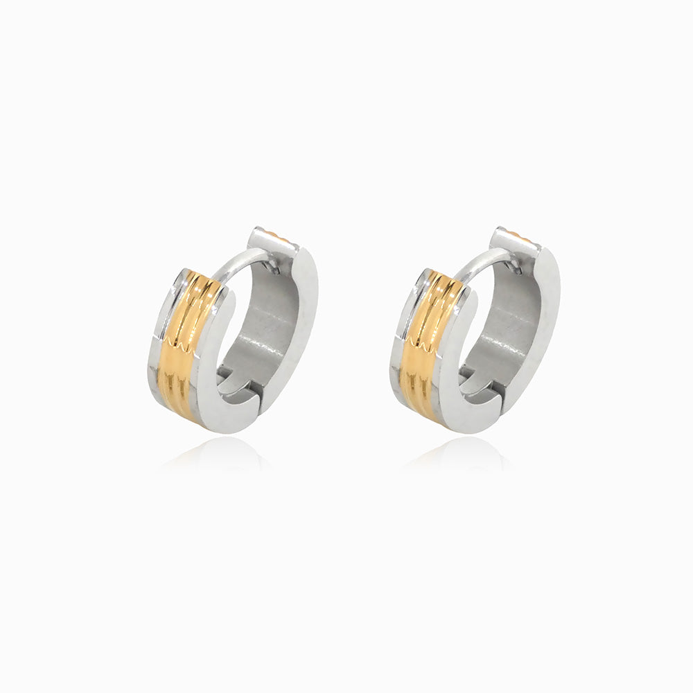 Brincos Minimalista 13mm BR3051 - Aço Inox Dourado
