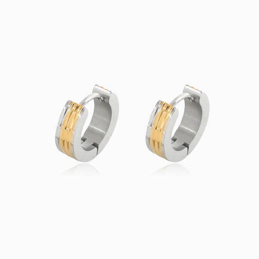Brincos Minimalista 13mm BR3051 - Aço Inox Dourado