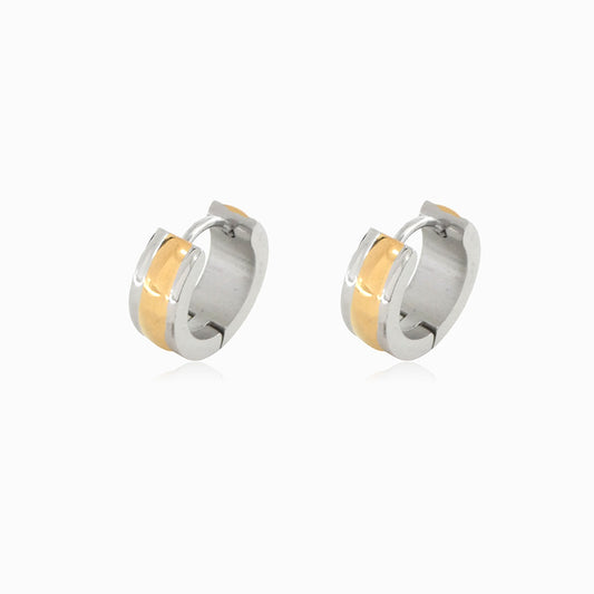 Brincos Minimalista 13mm BR3053 - Aço Inox Dourado