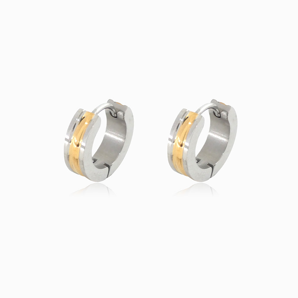 Brincos Minimalista 13mm BR3052 - Aço Inox Dourado