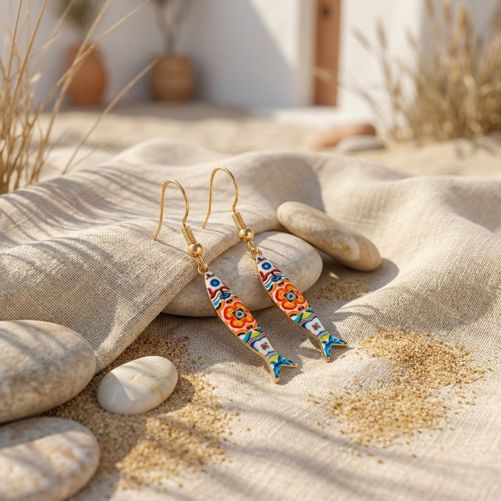 Boucles d'oreilles Sardine BR1638 - Acier Inoxydable