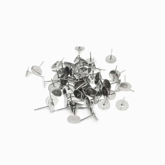 Base para Brinco Chapa 10mm - Aço Inox Prateado