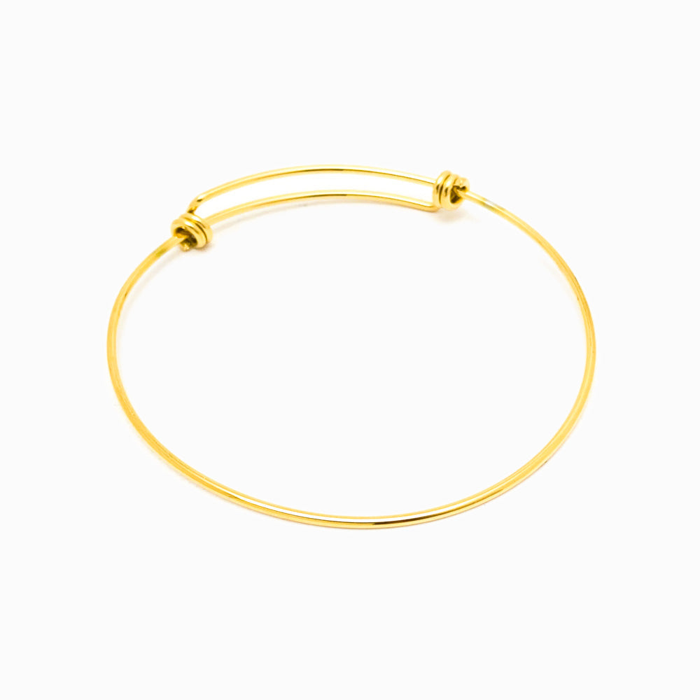 Bracelete Ajustável Simples SZ1028 - Aço Inox Dourado