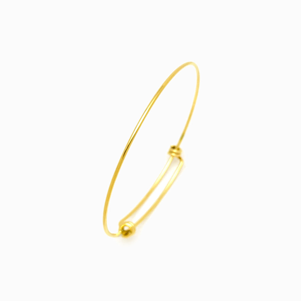 Bracelete Ajustável Simples SZ1028 - Aço Inox Dourado