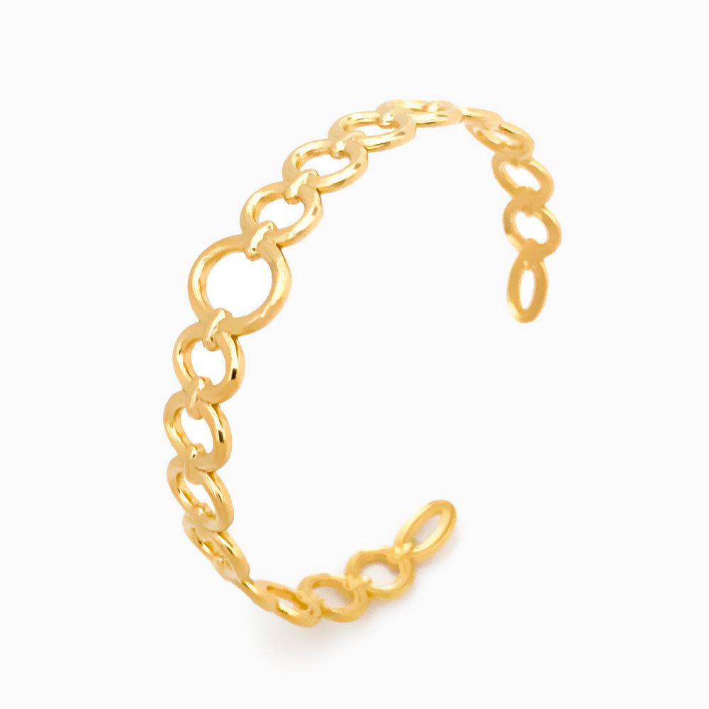 Bracelete Geométrico SZ1044 - Aço Inox Dourado