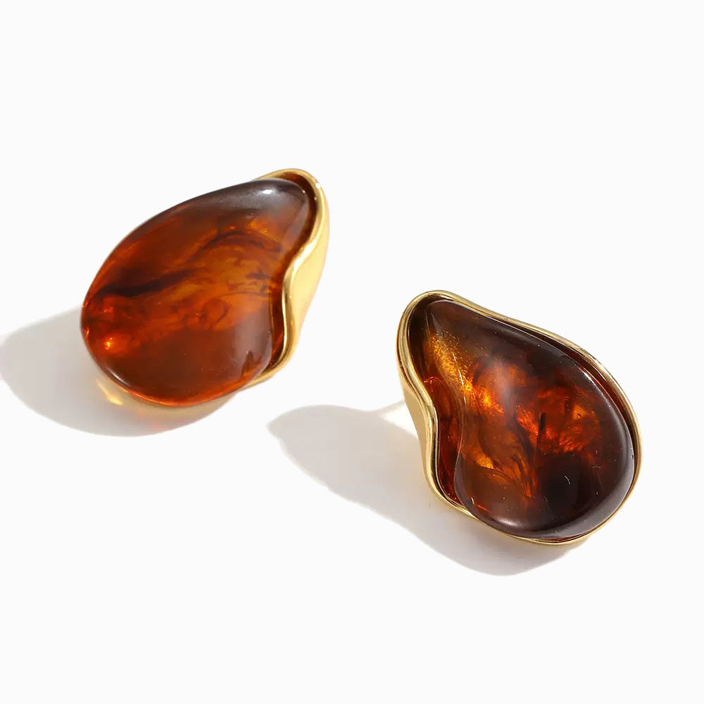 Brincos Elegantes 31x22mm BR1700 - Aço Inox