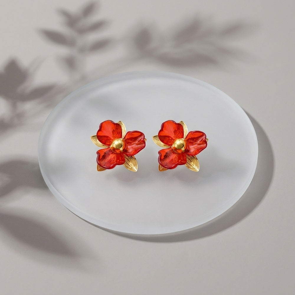 Brincos Flor 45x44mm BR1715A-MBE018 - Aço Inox e Resina_scene