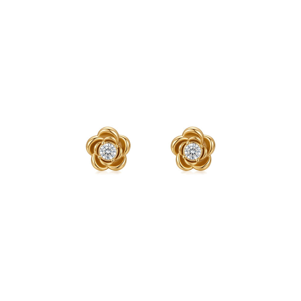 Brincos Flor BR1944D-HMR025 - Aço Inox