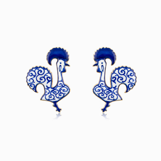 Brincos Galo de Barcelos 25x17mm BR1679 - Aço Inox