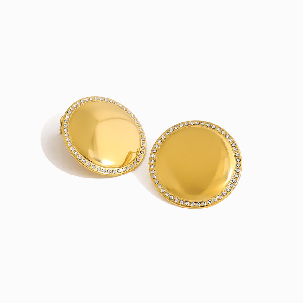 Brincos Geométricos 28x28mm BR1827D-YCR125 - Aço Inox