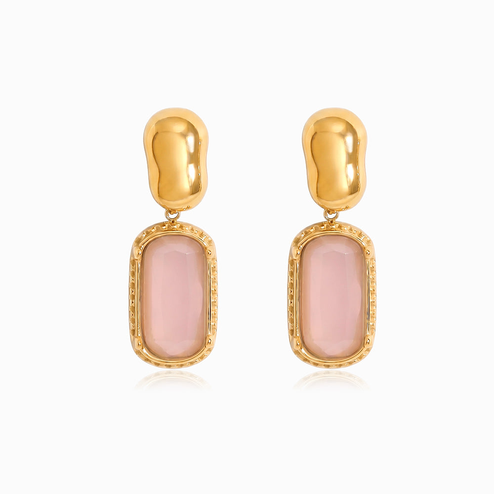Zirconia Earrings 30x10mm BR1477 - Stainless Steel