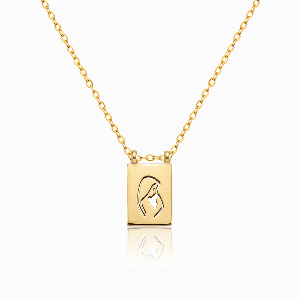 Colar Nossa Senhora CL0179 - Aço Inox Dourado