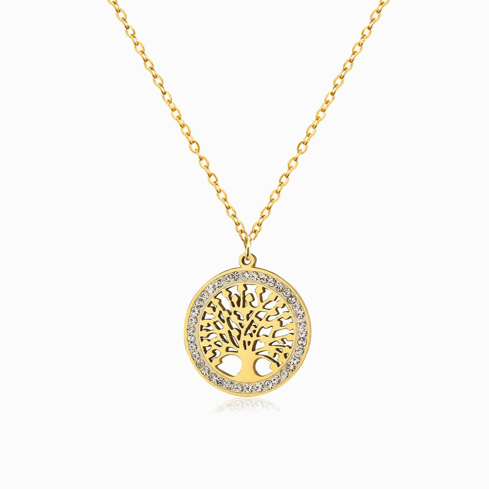 Colar Árvore da Vida CL0045 - Aço Inox Dourado
