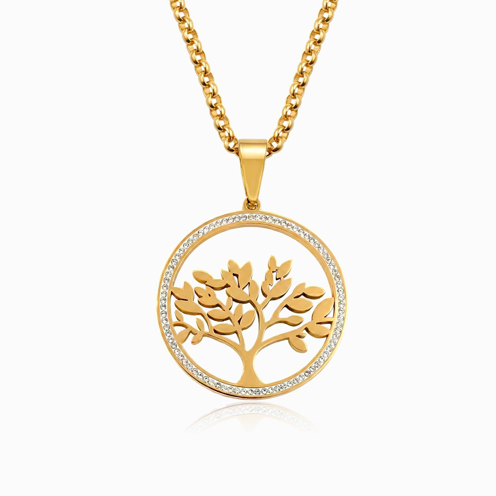 Colar Árvore da Vida CL0150 - Aço Inox Dourado