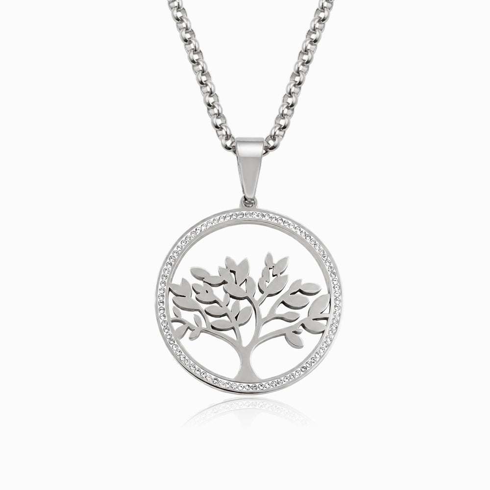 Colar Árvore da Vida CL0150 - Aço Inox Prateado