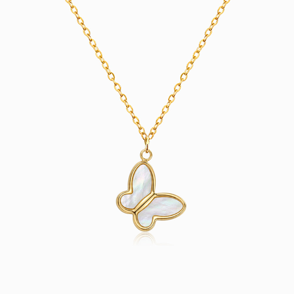 Colar Borboleta CL0085 - Aço Inox Dourado