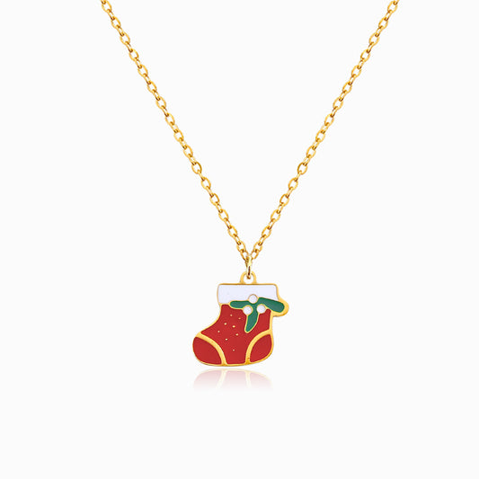 Colar Bota de Natal CL1916 - Aço Inox