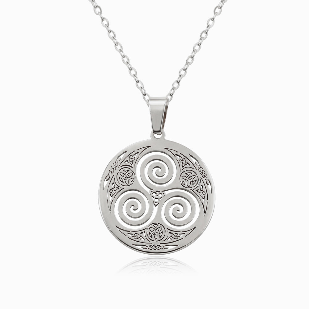 Colar Celta Triskele CL0145 - Aço Inox Prateado