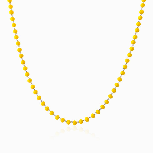 Colar com Cristal Amarelo CL1971 - Aço Inox