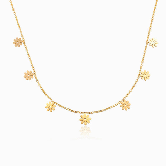 Colar com Margaridas CL3046 - Aço Inox