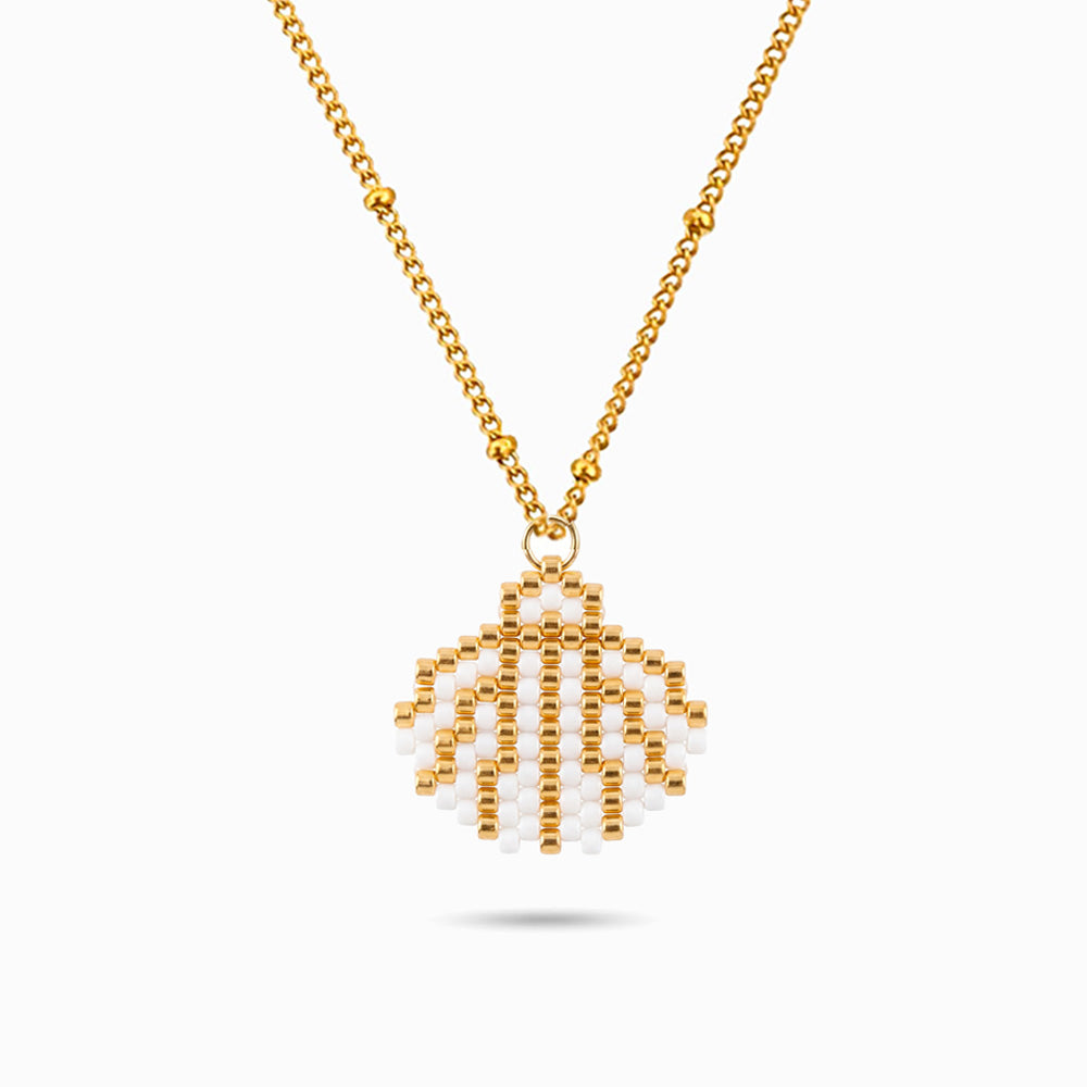 Collier Coquillage Miyuki CL0270 - Acier Inoxydable