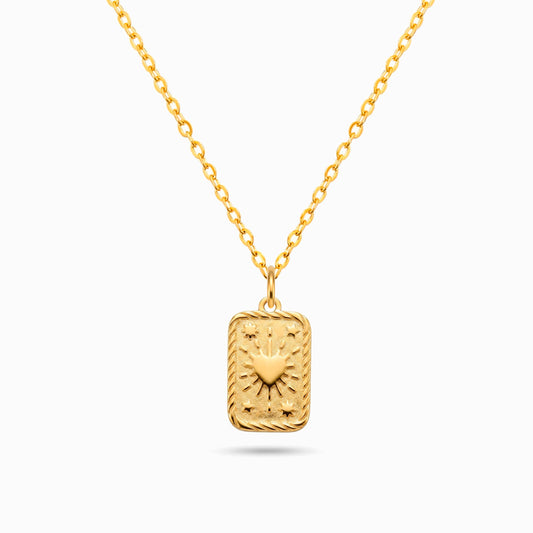 Collier Cœur Rayonnant CL0249 - Acier Inoxydable