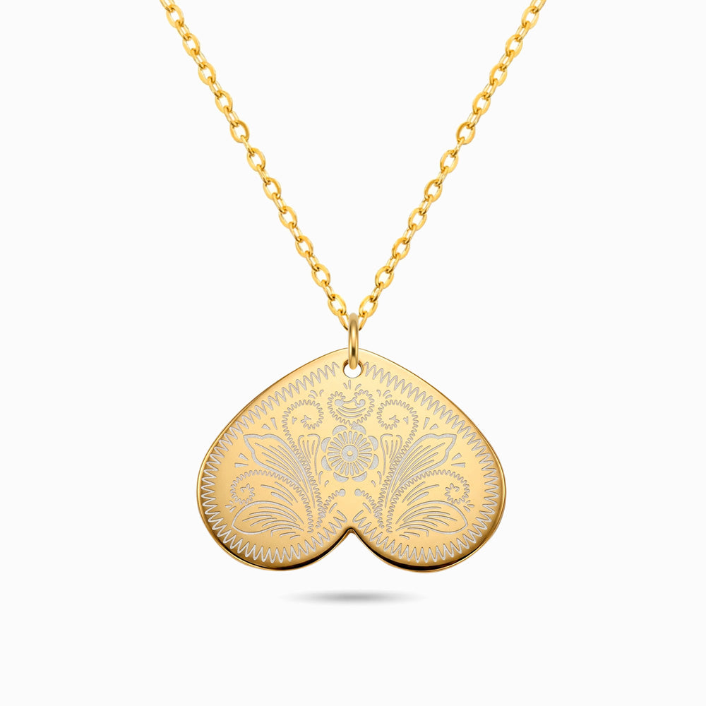 Collier Cœur en Filigrane CL0257 - Acier Inoxydable
