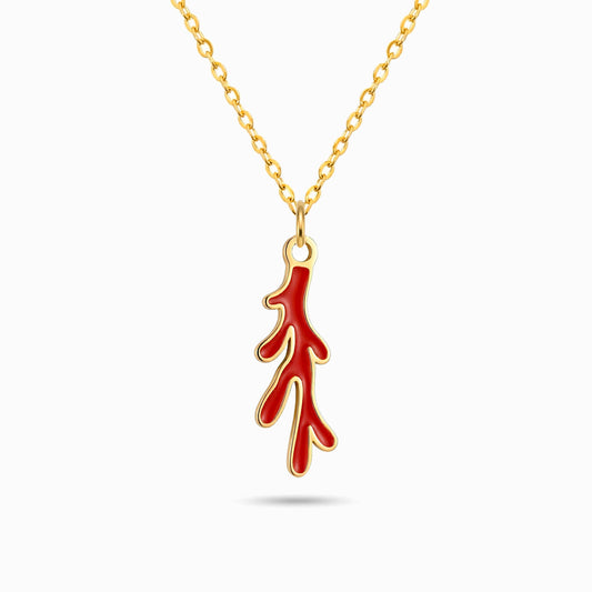 Colar Coral CL0216 - Aço Inox com Esmalte