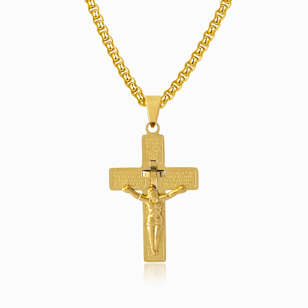 Colar Cruxifixo CL5091 - Aço Inox