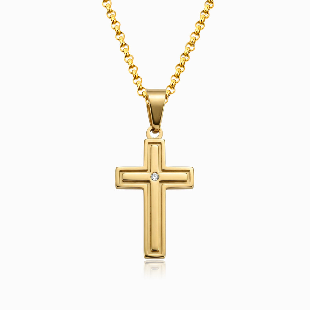 Colar Cruz CL0095 - Aço Inox