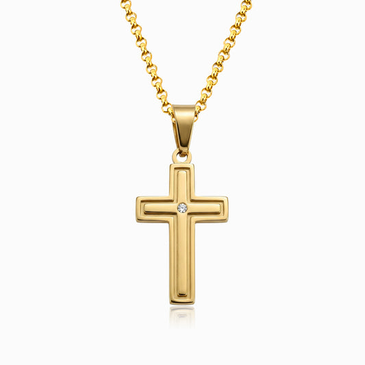 Colar Cruz CL0095 - Aço Inox