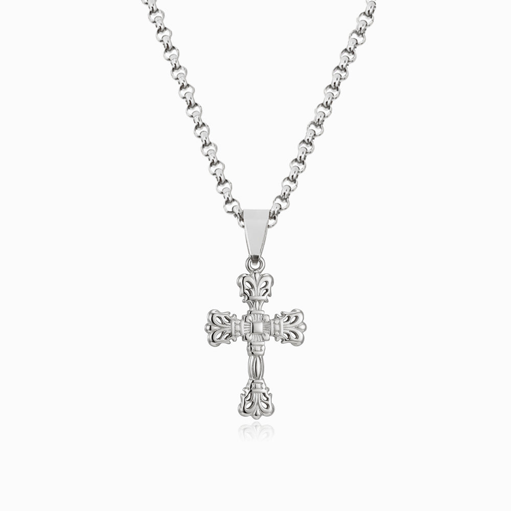 Colar Cruz CL0097 - Aço Inox Prateado