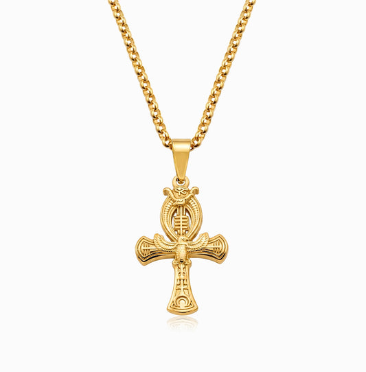 Colar Cruz CL0101 - Aço Inox Dourado