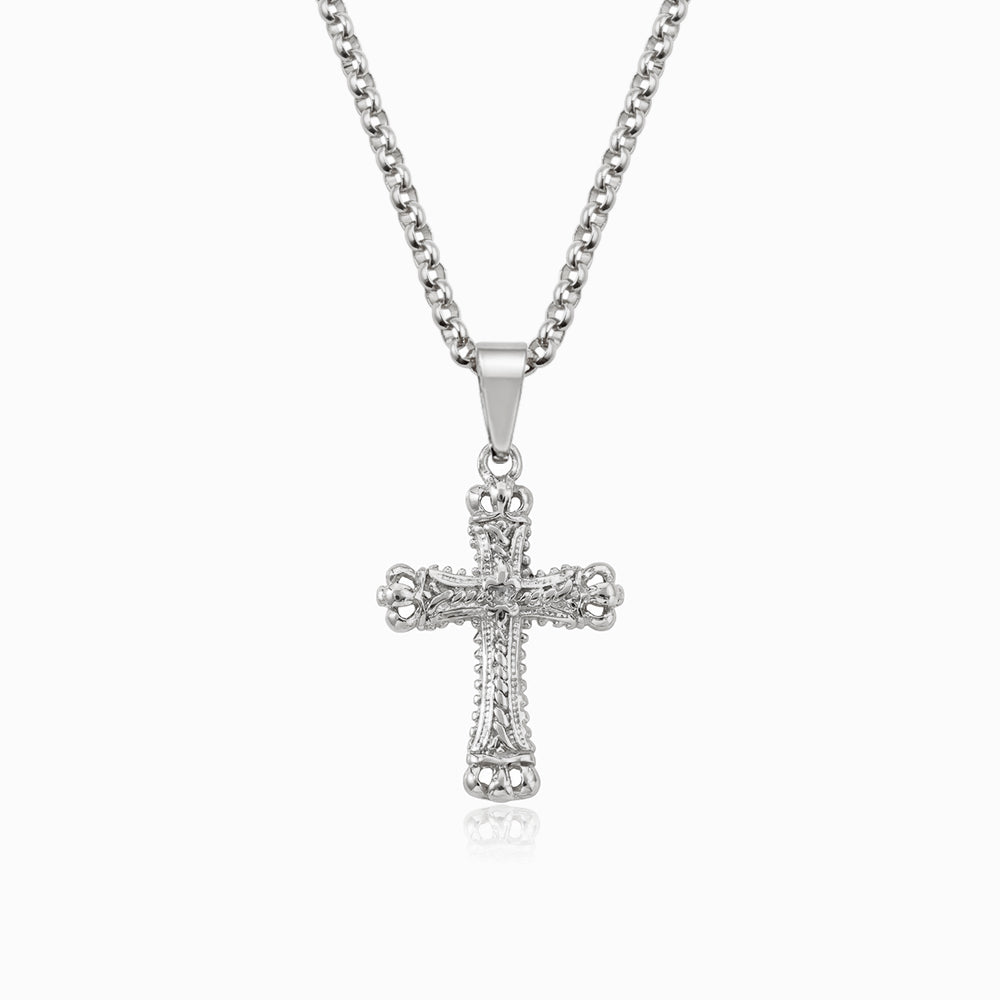 Colar Cruz CL0103 - Aço Inox Prateado