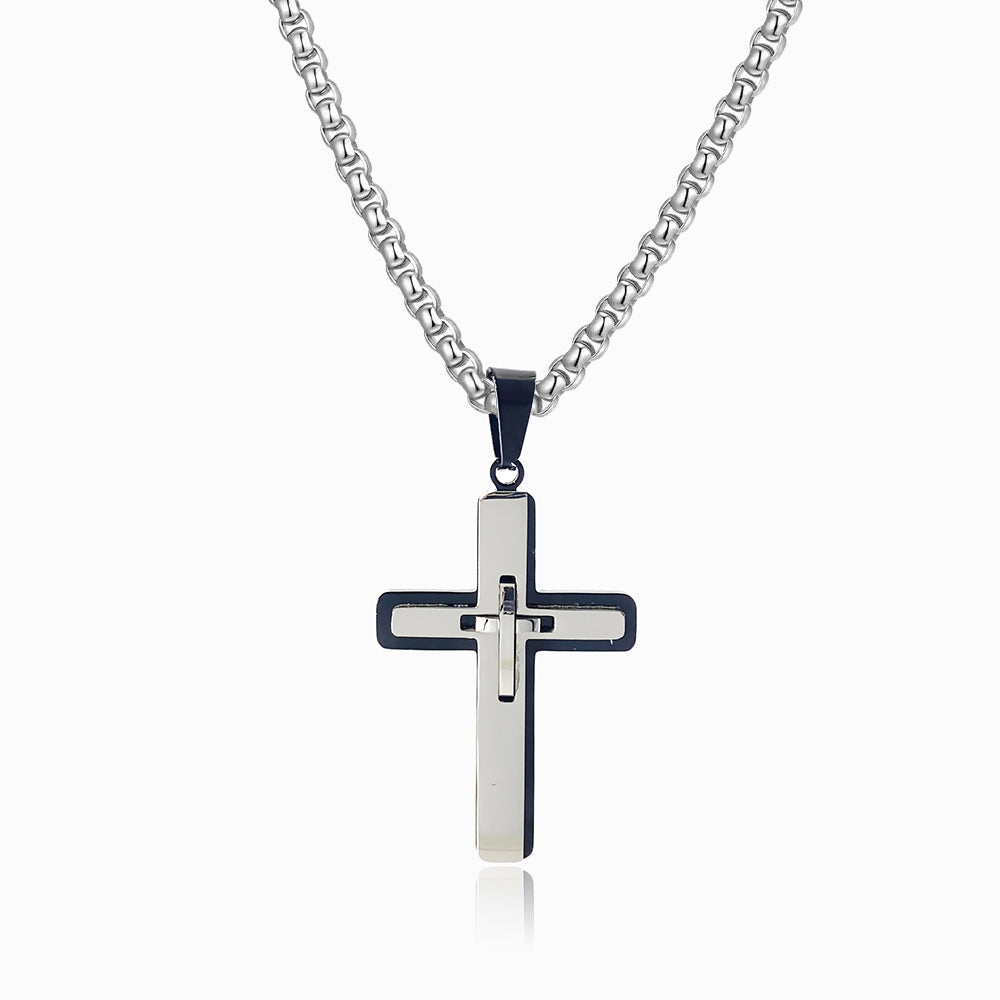 Colar Cruz CL5088 - Aço Inox