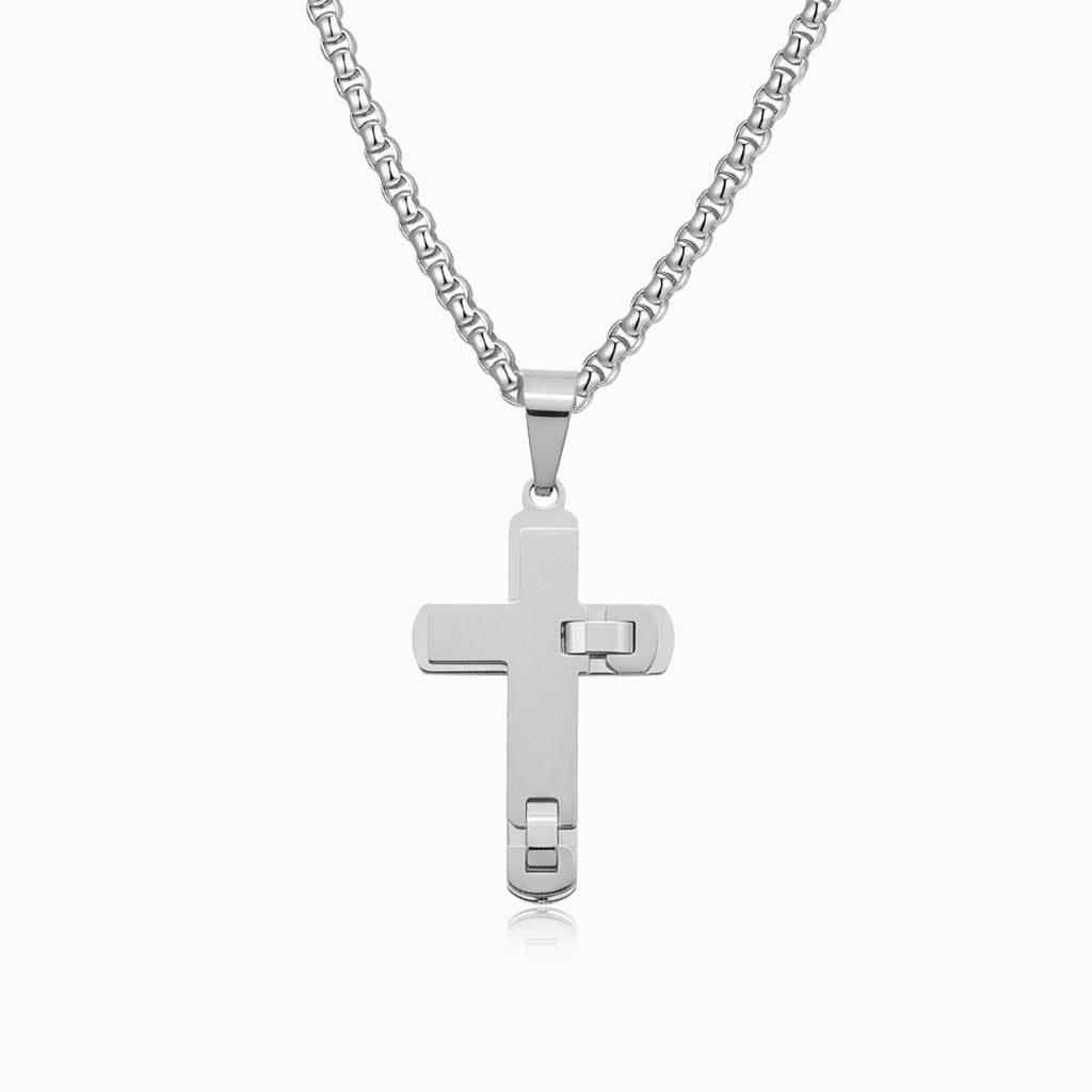 Colar Cruz CL5095 - Aço Inox Prateado