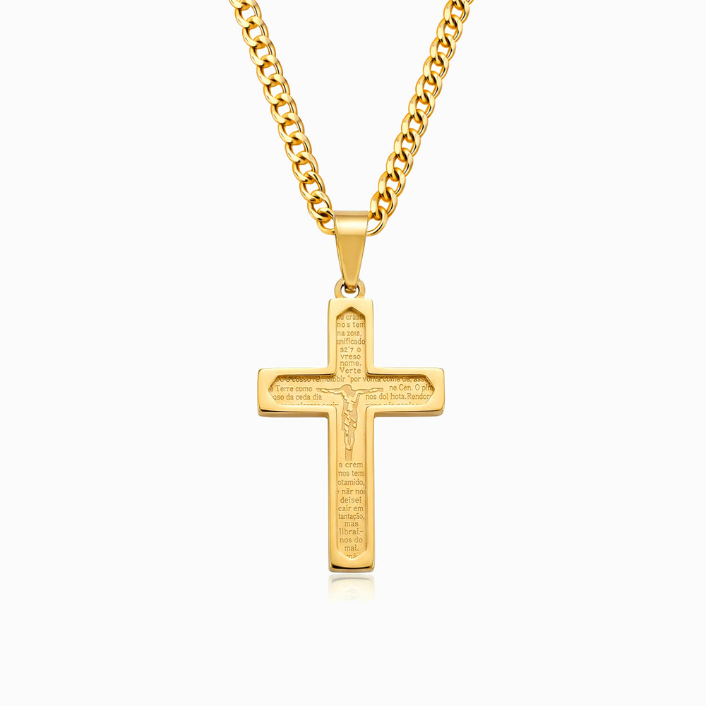 Colar Cruz CL5104 - Aço Inox