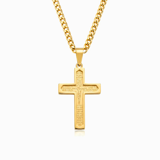 Colar Cruz CL5104 - Aço Inox