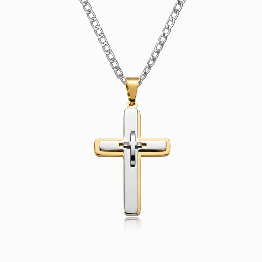 Colar Cruz CL5117 - Aço Inox