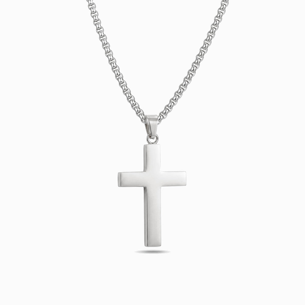 Colar Cruz CL5118 - Aço Inox Prateado