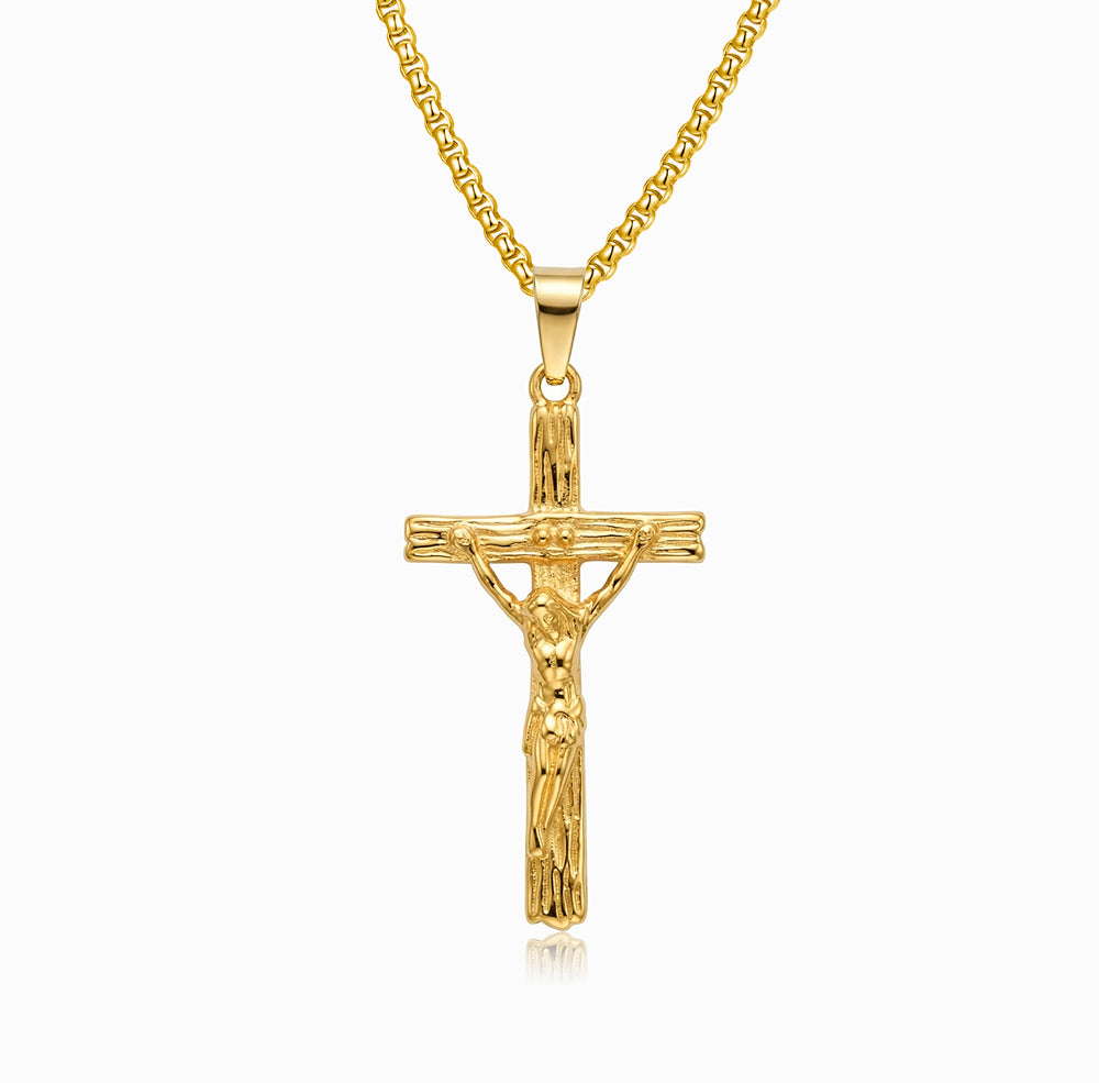 Colar Crucifixo CL5113 - Aço Inox Dourado