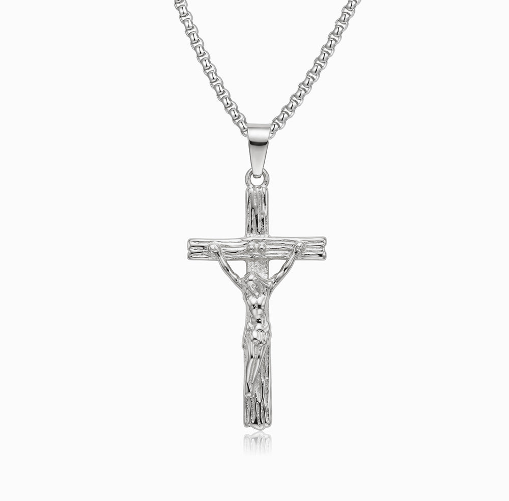 Colar Crucifixo CL5113 - Aço Inox Prateado