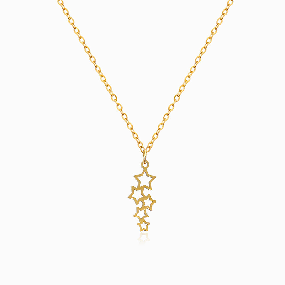 Colar Minimalista Estrela CL0050 - Aço Inox Dourado